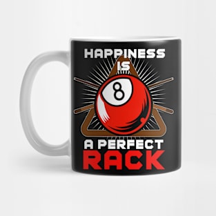 Happiness Is A Perfect Rack Billiards Mug